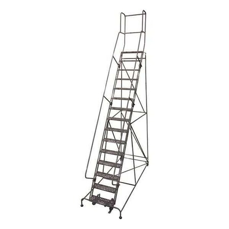192 in H Steel Rolling Ladder, 15 Steps, 450 lb Load Capacity MPN:1515R2642A2E10B4W5C1P3