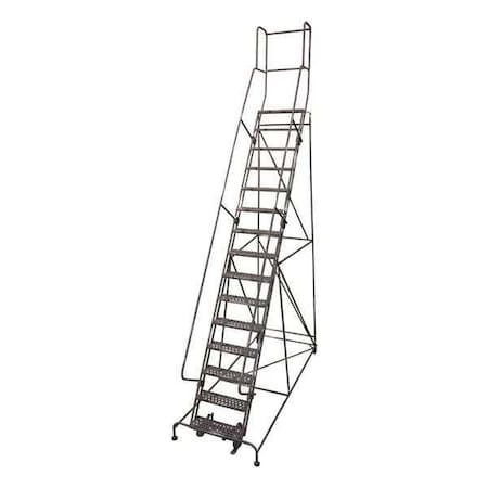 192 in H Steel Rolling Ladder, 15 Steps, 450 lb Load Capacity MPN:1515R2642A3E10B4W5C1P3