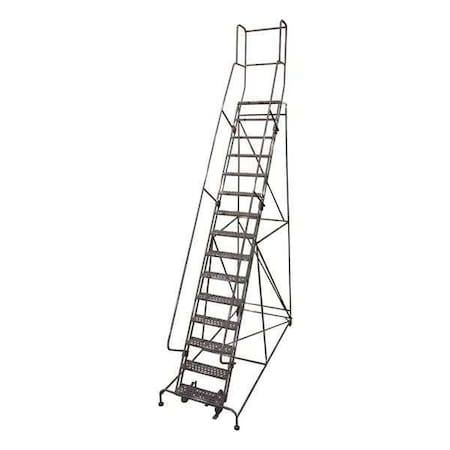 192 in H Steel Rolling Ladder, 15 Steps, 450 lb Load Capacity MPN:1515R3242A1E10B4W4C1P3