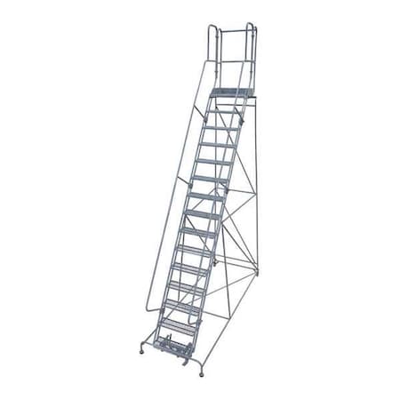 192 in H Steel Rolling Ladder, 15 Steps, 450 lb Load Capacity MPN:1515R3242A3E20B4W4C1P3
