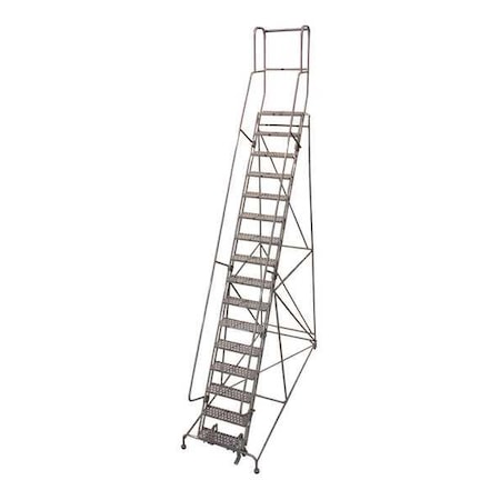 202 in H Steel Rolling Ladder, 16 Steps, 450 lb Load Capacity MPN:1516R3242A1E10B4W4C1P3