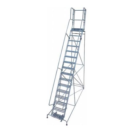 202 in H Steel Rolling Ladder, 16 Steps, 450 lb Load Capacity MPN:1516R3242A3E30B4W4C1P3