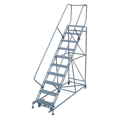130 in H Steel Rolling Ladder, 10 Steps, 450 lb Load Capacity MPN:1710R2632A6E24B4W5C1P6