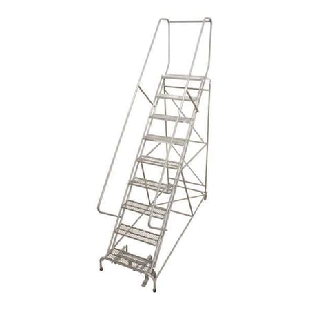 192 in H Steel Rolling Ladder, 15 Steps, 450 lb Load Capacity MPN:1715R3242A1E12B4W4C1P3