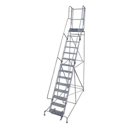 172 in H Steel Rolling Ladder, 13 Steps, 450 lb Load Capacity MPN:1X13R2642A3E30B4W4C1P4