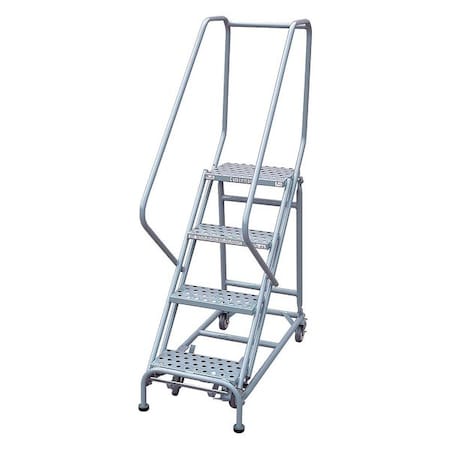 70 in H Steel Rolling Ladder, 4 Steps, 800 lb Load Capacity MPN:2104R1820A3E12B4C1P6