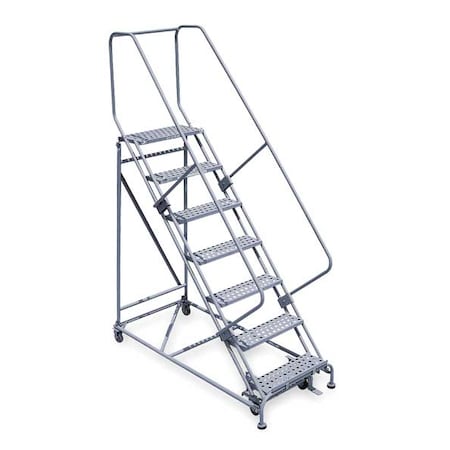 100 in H Steel Rolling Ladder, 7 Steps, 800 lb Load Capacity MPN:2607R2630A3E24B4W5C1P6