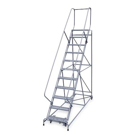 140 in H Steel Rolling Ladder, 11 Steps, 800 lb Load Capacity MPN:2611R2632A2E12B4W5C1P6