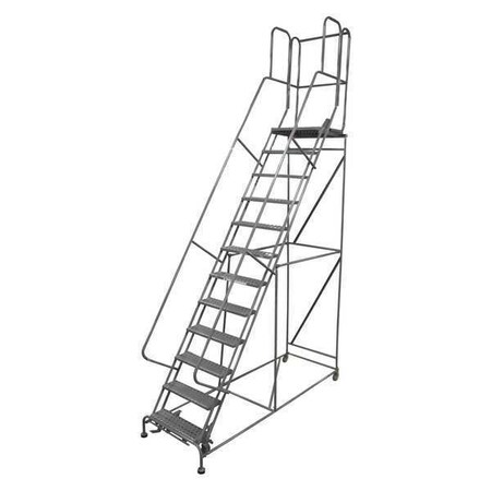 162 in H Steel Rolling Ladder, 12 Steps, 800 lb Load Capacity MPN:2612R2632A1E24B4W5C1P3