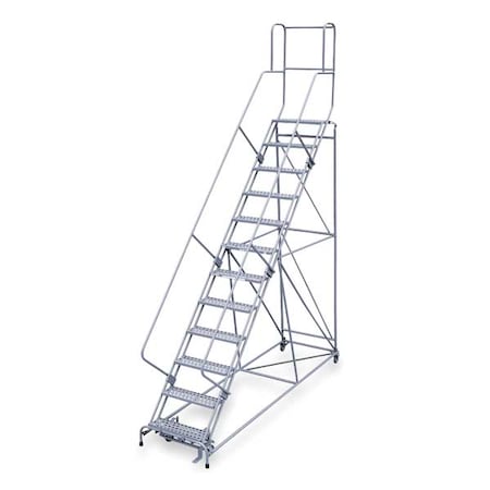 162 in H Steel Rolling Ladder, 12 Steps, 800 lb Load Capacity MPN:2612R2632A2E12B4W5C1P3