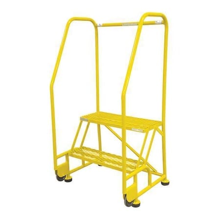 50 in H Steel Tilt and Roll Ladder, 2 Steps, 450 lb Load Capacity MPN:2TR18A1E10B8C2P6