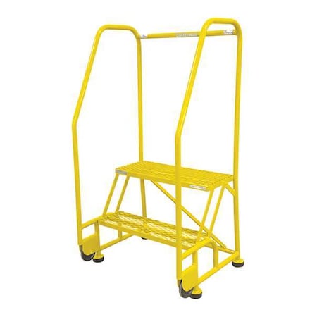 50 in H Steel Tilt and Roll Ladder, 2 Steps, 450 lb Load Capacity MPN:2TR18A3E10B8C2P6
