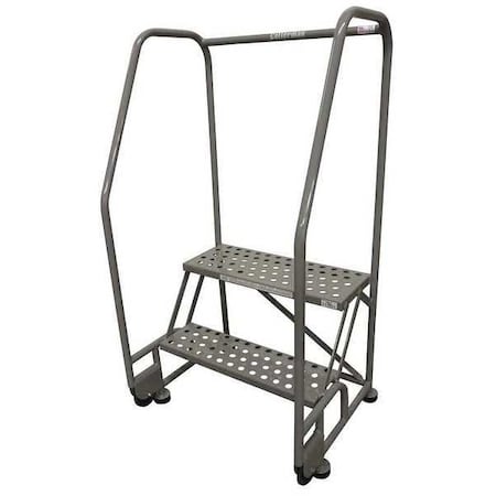 50 in H Steel Tilt and Roll Ladder, 2 Steps, 450 lb Load Capacity MPN:2TR18A6E20B8C1P6