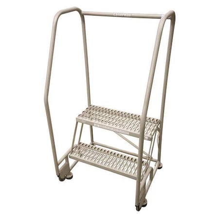 50 in H Steel Tilt and Roll Ladder, 2 Steps, 450 lb Load Capacity MPN:2TR26A3E10B8C1P6