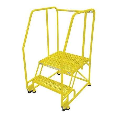 50 in H Steel Tilt and Roll Ladder, 2 Steps, 450 lb Load Capacity MPN:2TR26A6E20B8C2P6