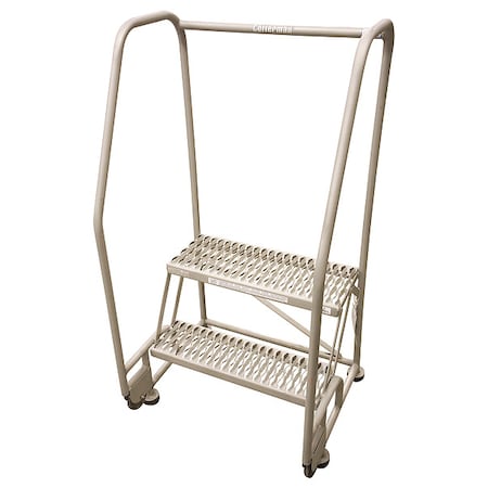 50 in H Stainless Steel Tilt and Roll Ladder, 2 Steps, 450 lb Load Capacity MPN:2TS26A3E10B8P6