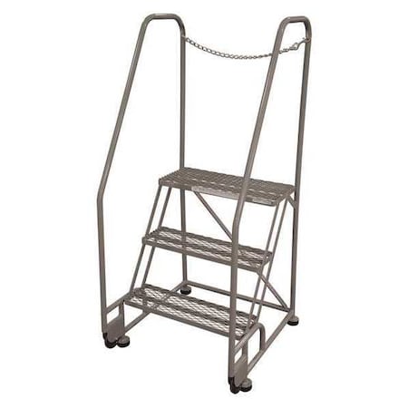 60 in H Steel Tilt and Roll Ladder, 3 Steps, 450 lb Load Capacity MPN:3TR18A1E20B8D3C1P6