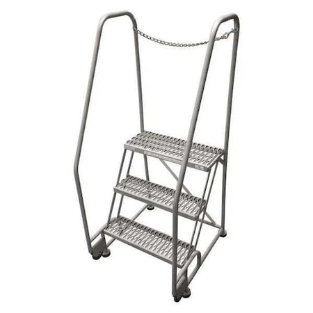 60 in H Steel Tilt and Roll Ladder, 3 Steps, 450 lb Load Capacity MPN:3TR26A3E20B8D3C1P6