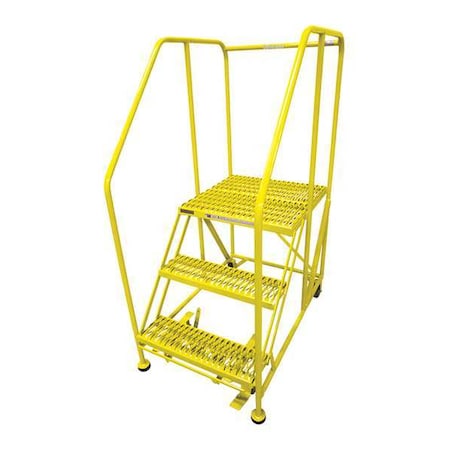 Work Platform, 3 Step, Steel, 60In. H. MPN:3WP2424RA3B4B8AC2P6