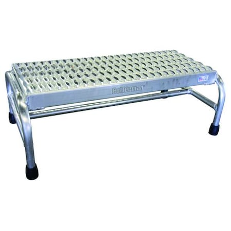 Step Stand, 1 Steps, 500 lb Load Capacity, 10 in Overall Height, Aluminum, Gray MPN:4501N3232A3E12C50P1
