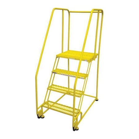 70 in H Steel Tilt and Roll Ladder, 4 Steps, 450 lb Load Capacity MPN:4TR26A1E20B8C2P6