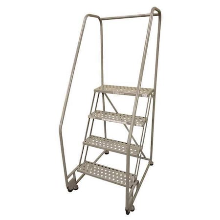70 in H Steel Tilt and Roll Ladder, 4 Steps, 450 lb Load Capacity MPN:4TR26A6E20B8C1P6