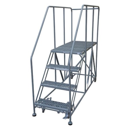 Rolling Work Platform, 70 in.H, 4 Steps MPN:4WP2472RA3B4B8AC1P6