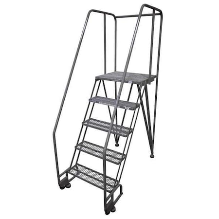 80 in H Steel Tilt and Roll Ladder, 5 Steps, 350 lb Load Capacity MPN:5STRA3E20C1P6