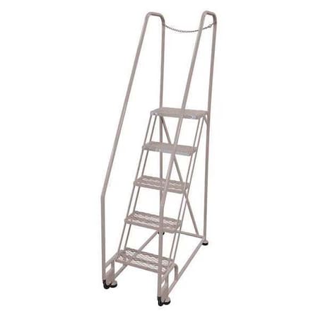 80 in H Steel Tilt and Roll Ladder, 5 Steps, 450 lb Load Capacity MPN:5TR18A1E10B8D3C1P6