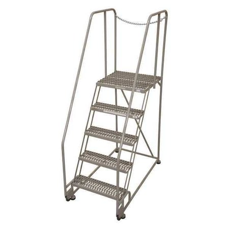 80 in H Steel Tilt and Roll Ladder, 5 Steps, 450 lb Load Capacity MPN:5TR18A1E20B8D3C1P6