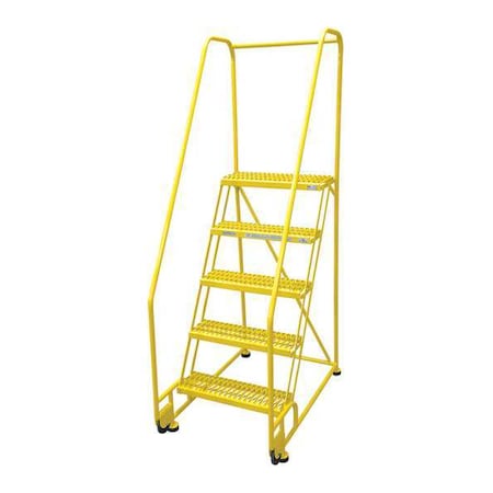 80 in H Steel Tilt and Roll Ladder, 5 Steps, 450 lb Load Capacity MPN:5TR18A3E20B8C2P6