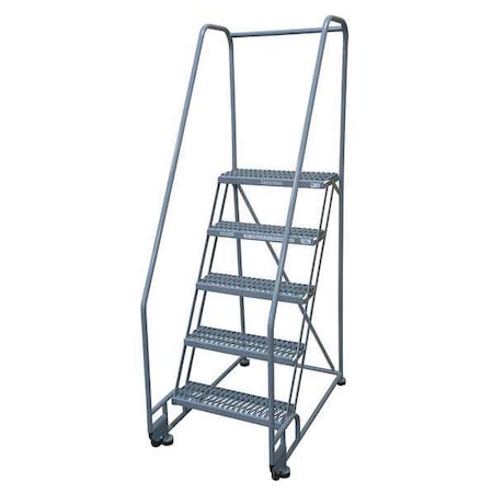 80 in H Steel Tilt and Roll Ladder, 5 Steps, 450 lb Load Capacity MPN:5TR26A3E10B8C1P6