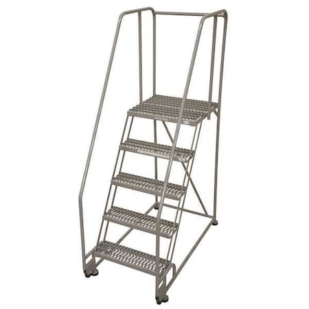 80 in H Steel Tilt and Roll Ladder, 5 Steps, 450 lb Load Capacity MPN:5TR26A3E20B8C1P6