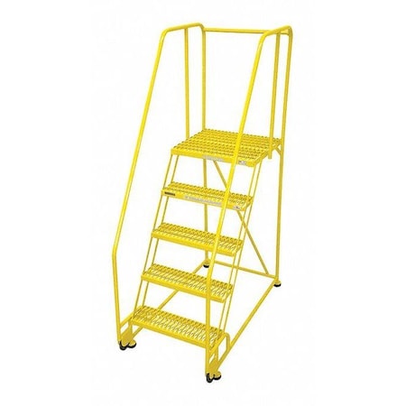 80 in H Steel Tilt and Roll Ladder, 5 Steps, 450 lb Load Capacity MPN:5TR26A3E20B8C2P6