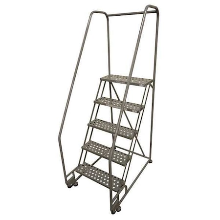80 in H Steel Tilt and Roll Ladder, 5 Steps, 450 lb Load Capacity MPN:5TR26A6E20B8C1P6