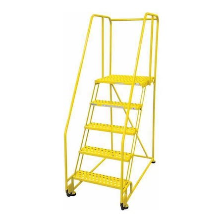 80 in H Steel Tilt and Roll Ladder, 5 Steps, 450 lb Load Capacity MPN:5TR26A6E20B8C2P6