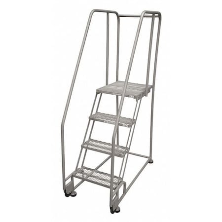 80 in H Stainless Steel Tilt and Roll Ladder, 5 Steps, 450 lb Load Capacity MPN:5TS26A1E10B8P6