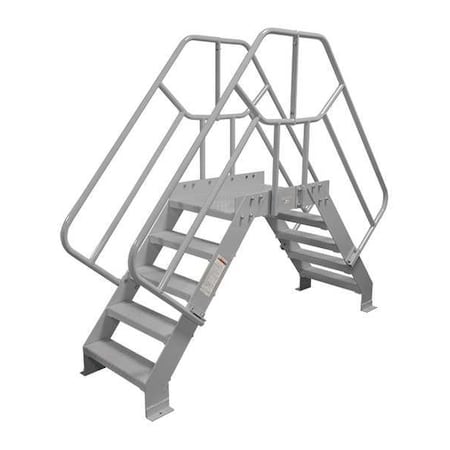 Crossover Bridge, 48 in Platform Ht, Steel, 500 lb Load Capacity, 6 Steps MPN:6SCS36A3C1P3
