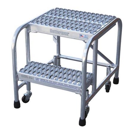 20 in H Aluminum Rolling Ladder, 2 Steps, 350 lb Load Capacity MPN:A2N1818A4B3C50P6
