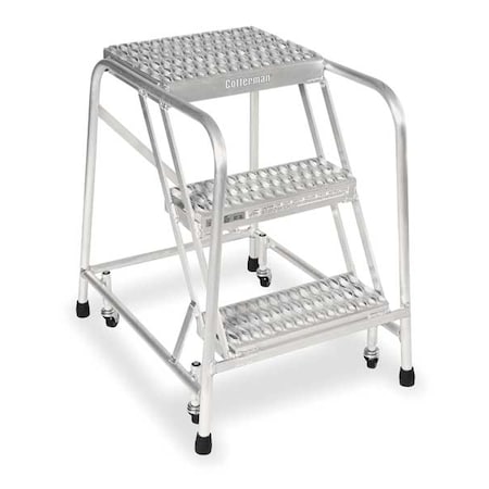 30 in H Aluminum Rolling Step, 3 Steps, 350 lb Load Capacity MPN:A3N1822A3B3C50P6