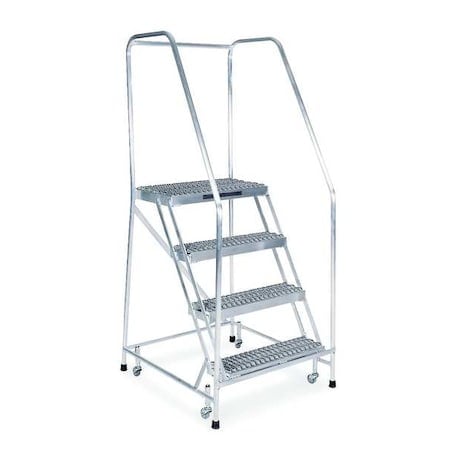 70 in H Aluminum Rolling Ladder, 4 Steps, 350 lb Load Capacity MPN:A4R2630A3B3C50P6