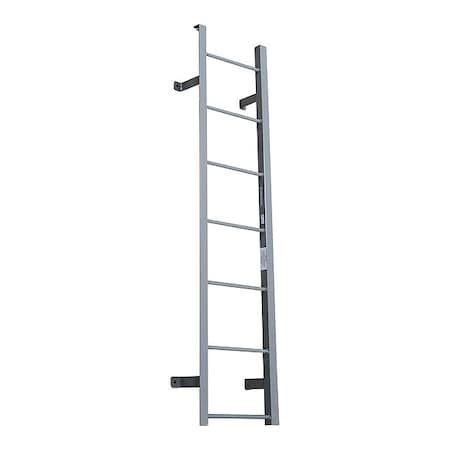 6 ft 5 in Overall H, Fixed Ladder, Steel, 7 Steps, Side Step Exit, Powder Coated Finish MPN:F7S C1