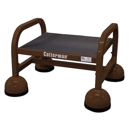 Rolling Platform, 1 Steps, 13 in Overall Height, Steel, Brown MPN:ST-120 A2 C4 P5
