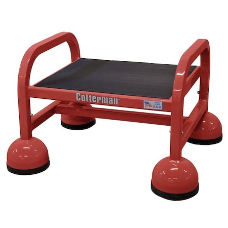 Rolling Platform, 1 Steps, 13 in Overall Height, Steel, Red MPN:ST-120 A2 C6 P5