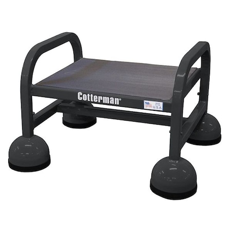 Rolling Platform, 1 Steps, 13 in Overall Height, Steel, Black MPN:ST-120 A2 C7 P5