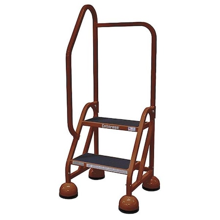 48 in H Steel Rolling Ladder, 2 Steps, 450 lb Load Capacity MPN:ST-202 A2 C4 P5