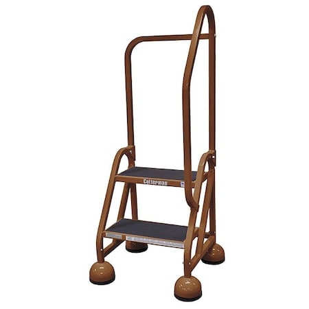 48 in H Steel Rolling Ladder, 2 Steps, 450 lb Load Capacity MPN:ST-203 A2 C4 P5