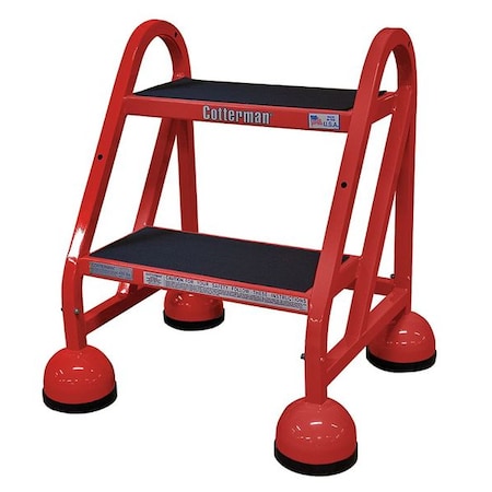 22 in H Steel Rolling Step, 2 Steps, 450 lb Load Capacity MPN:ST-220 A2 C6 P5
