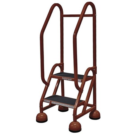 48 in H Steel Rolling Ladder, 2 Steps, 450 lb Load Capacity MPN:ST-221 A2 C4 P5