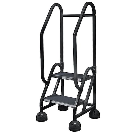 48 in H Steel Rolling Ladder, 2 Steps, 450 lb Load Capacity MPN:ST-221 A2 C7 P5